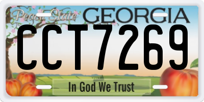 GA license plate CCT7269