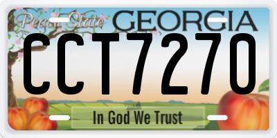 GA license plate CCT7270