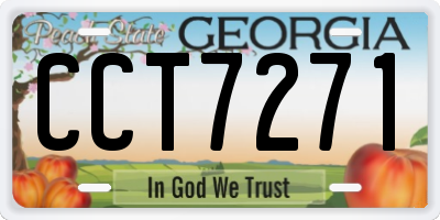 GA license plate CCT7271