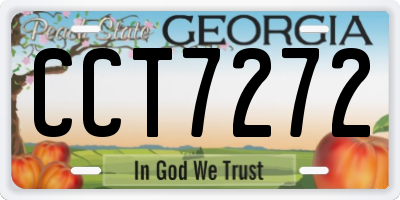 GA license plate CCT7272