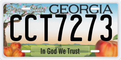 GA license plate CCT7273