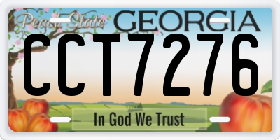 GA license plate CCT7276