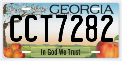 GA license plate CCT7282