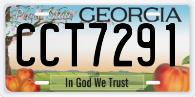 GA license plate CCT7291