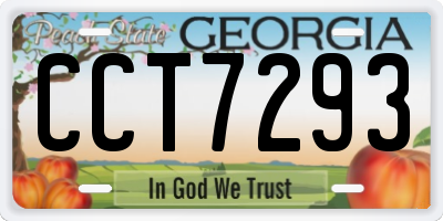 GA license plate CCT7293