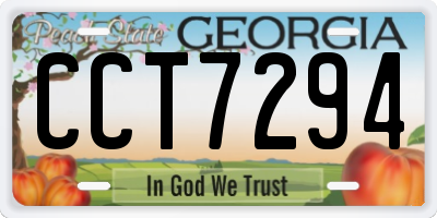 GA license plate CCT7294