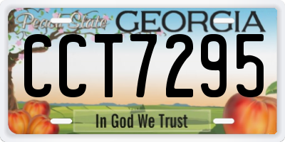 GA license plate CCT7295
