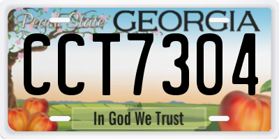 GA license plate CCT7304