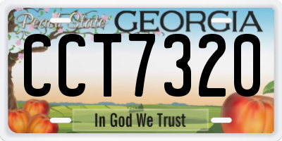 GA license plate CCT7320