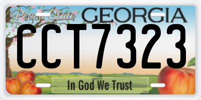GA license plate CCT7323