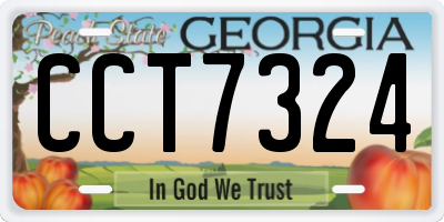 GA license plate CCT7324