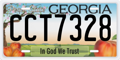 GA license plate CCT7328