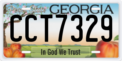 GA license plate CCT7329