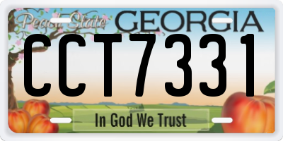 GA license plate CCT7331