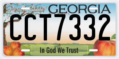 GA license plate CCT7332