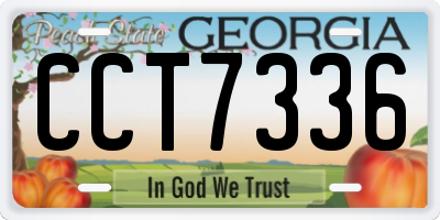 GA license plate CCT7336
