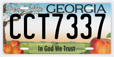 GA license plate CCT7337