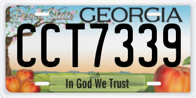 GA license plate CCT7339