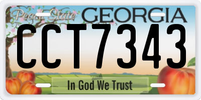 GA license plate CCT7343