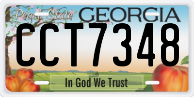 GA license plate CCT7348