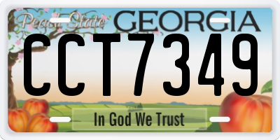 GA license plate CCT7349