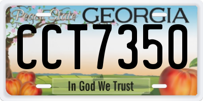GA license plate CCT7350
