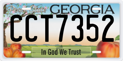 GA license plate CCT7352