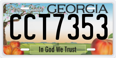 GA license plate CCT7353