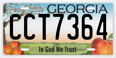 GA license plate CCT7364