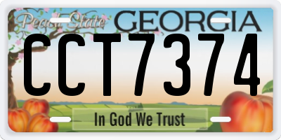 GA license plate CCT7374