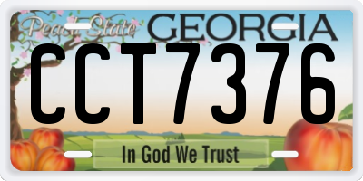GA license plate CCT7376