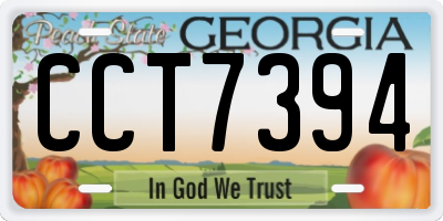 GA license plate CCT7394