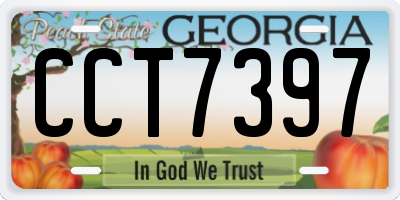 GA license plate CCT7397