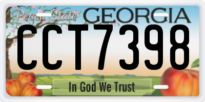 GA license plate CCT7398