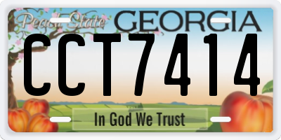 GA license plate CCT7414