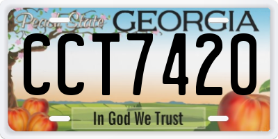 GA license plate CCT7420