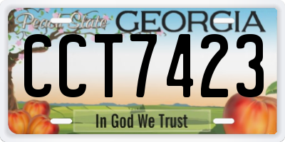 GA license plate CCT7423