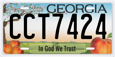 GA license plate CCT7424