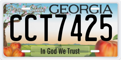 GA license plate CCT7425