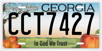GA license plate CCT7427
