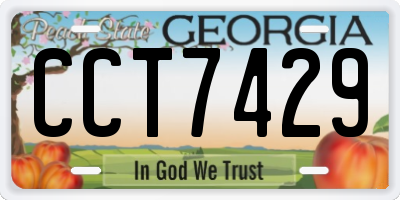 GA license plate CCT7429