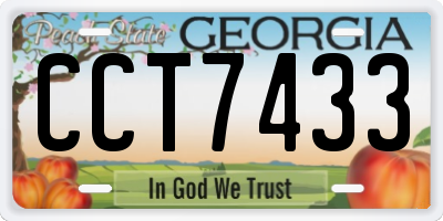 GA license plate CCT7433