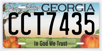 GA license plate CCT7435