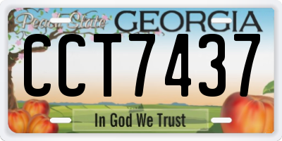 GA license plate CCT7437