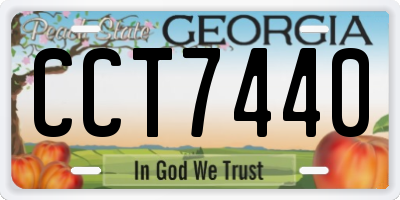 GA license plate CCT7440