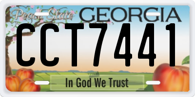 GA license plate CCT7441