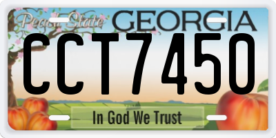 GA license plate CCT7450