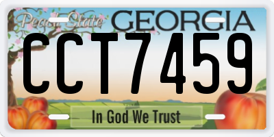 GA license plate CCT7459