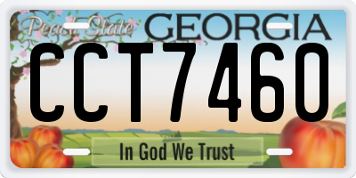 GA license plate CCT7460