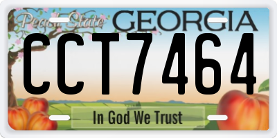 GA license plate CCT7464